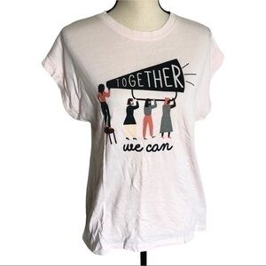 Sweet Soul Together We Can Graphic Print Tee Shirt Size L